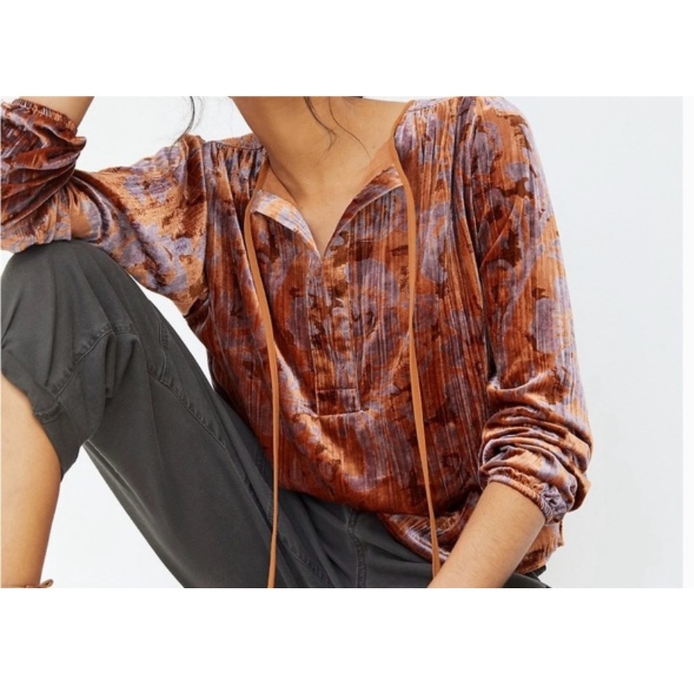 Crushed velvet anthropologie top